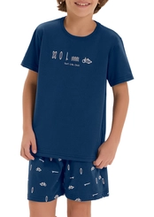 Pijama Infantil Menino Curto Cor com Amor 2060071