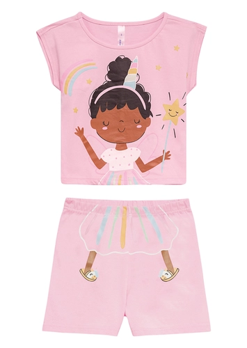 Pijama Infantil Menina Curto Malwee 1000131951