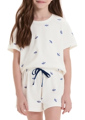 Pijama Infantil Menina Curto Cor com Amor 2050147