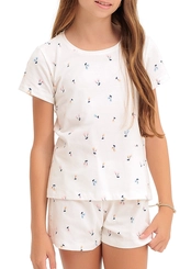 Pijama Infantil Menina Curto Espaço Pijama 4050065