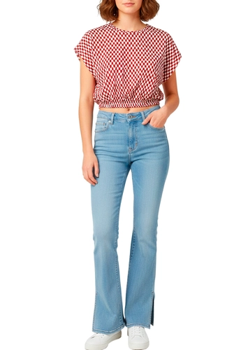 Look Blusa Feminina Malwee 1000134147 + Calça Feminina Small Flare Malwee 1000131472