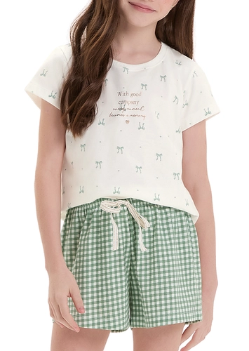 Pijama Infantil Menina Curto Cor com Amor 2050126