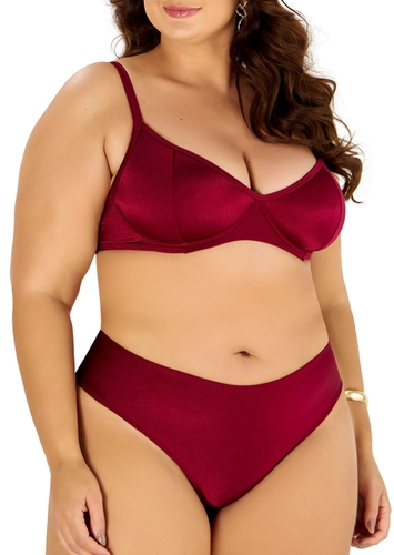 Look Top Banho de Mar 621.129 Plus Size + Biquíni Banho de Mar 621.229 Plus Size