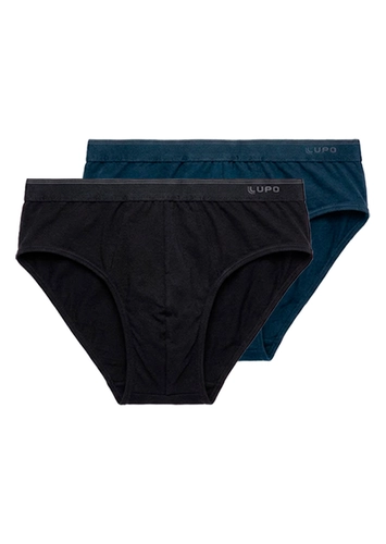 Kit com 2 Cuecas Slip Lupo 485-003