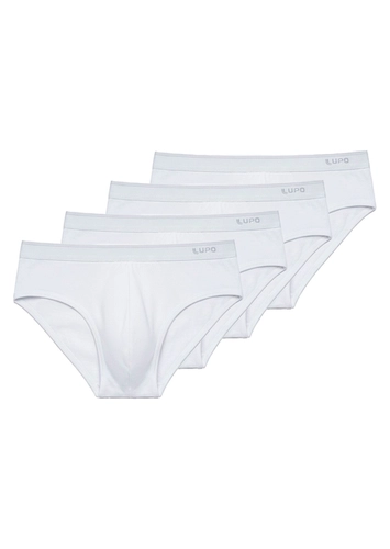 Kit com 4 Cuecas Slip Lupo 485-003