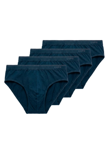 Kit com 4 Cuecas Slip Lupo 485-003