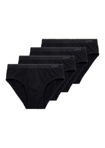 Kit com 4 Cuecas Slip Lupo 485-003