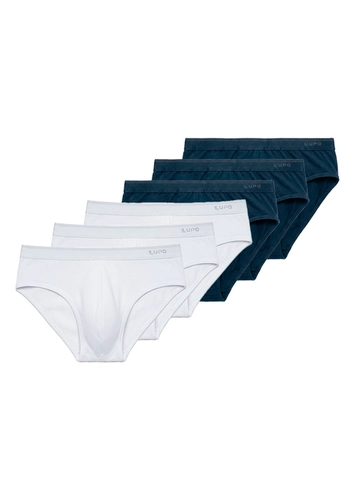 Kit com 6 Cuecas Slip Lupo 485-003