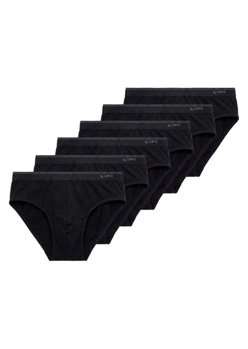 Kit com 6 Cuecas Slip Lupo 485-003
