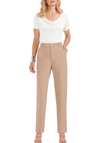 Look Blusa Feminina Marialicia 184264 + Calça Feminina Alfaiataria Marialicia 184305