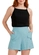 Look Blusa Feminina Regata Marialicia 184220 + Shorts Feminino Alfaiataria Marialicia 184282
