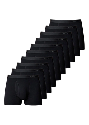 Kit com 10 Cuecas Boxer Lupo com Abertura 660-003