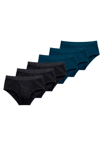 Kit com 6 Cuecas Slip Lupo com Abertura 546-003