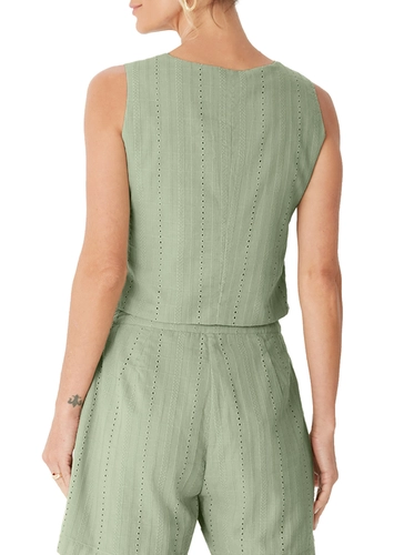 Look Colete Feminino Malwee 1000129167 + Shorts Feminino Alfaiataria Malwee 1000129161