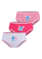 Kit com 3 Calcinhas Infantil Stitch Lupo 18203-089