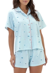 Pijama Feminino Curto com Abertura Cor com Amor 2011147