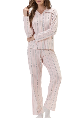 Pijama Feminino Longo com Abertura Cor com Amor 2011245