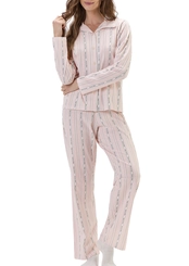Pijama Feminino Longo com Abertura Cor com Amor 2011245