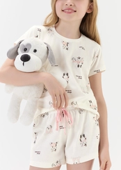 Pijama Infantil Menina Curto Cor com Amor 2050184