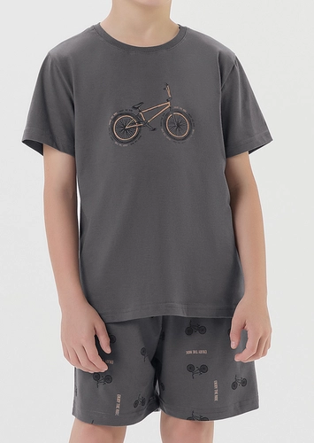 Pijama Infantil Menino Curto Cor com Amor 2060092 loading=