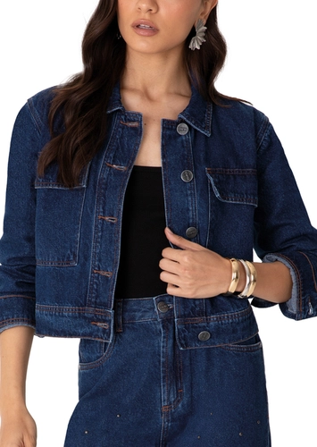 Jaqueta Feminina Cropped Enfim 1000134223
