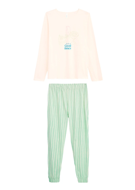 Pijama Feminino Longo Malwee 1000134500 Plus Size