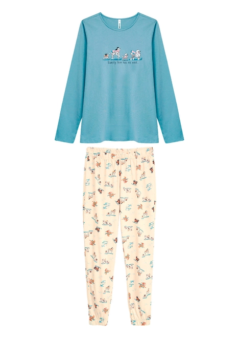 Pijama Feminino Longo Malwee 1000134500 Plus Size