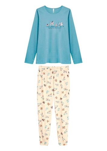 Pijama Feminino Longo Malwee 1000134500 Plus Size