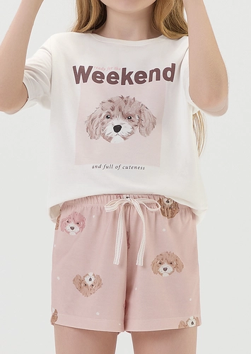 Pijama Infantil Menina Curto Cor com Amor 2050193 loading=