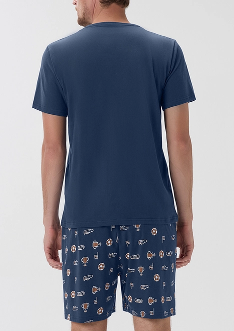 Pijama Masculino Curto Cor com Amor 2030219