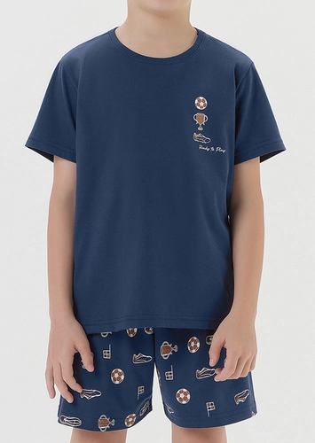 Pijama Infantil Menino Curto Cor com Amor 2060089