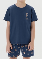 Pijama Infantil Menino Curto Cor com Amor 2060089