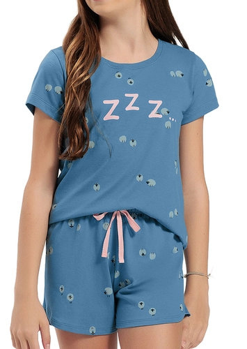 Pijama Infantil Menina Curto Espaço Pijama 4050086