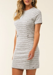 Vestido Feminino Curto Tweed Marialicia 184514