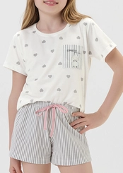 Pijama Infanitl Menina Curto Cor com Amor 2050174