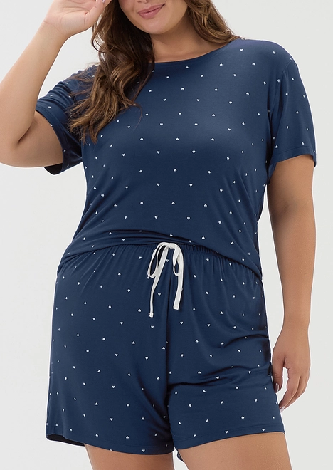 Pijama Feminino Curto Cor com Amor 2020095 Plus Size