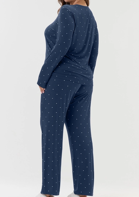 Pijama Feminino Longo Cor com Amor 2020096 Plus Size