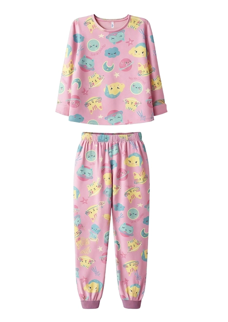 Pijama Infantil Menina Longo Malwee 1000131969
