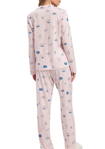 Pijama Feminino Longo com Abertura Espaço Pijama 4010527