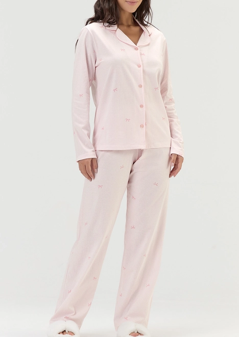 Pijama Feminino Longo com Abertura Cor com Amor 2011201