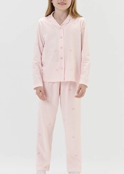 Pijama Infantil Menina Longo com Abertura Cor com Amor 2050189