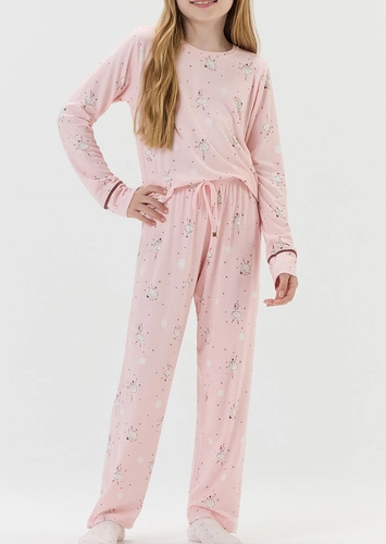 Pijama Infantil Menina Longo Cor com Amor 2050191 loading=