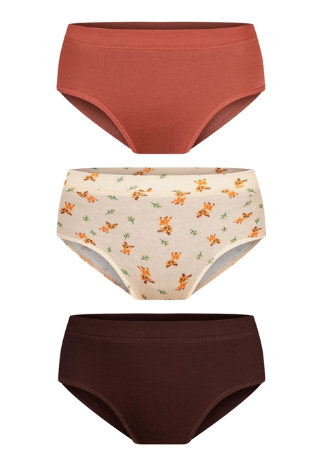 Kit com 3 Calcinhas Infantil Lobinha 18110-089