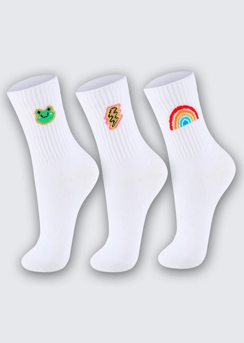 Kit 3 Pares de Meias Infantil Cano Médio Lupo 2728-089