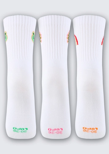Kit 3 Pares de Meias Infantil Cano Médio Lupo 2728-089