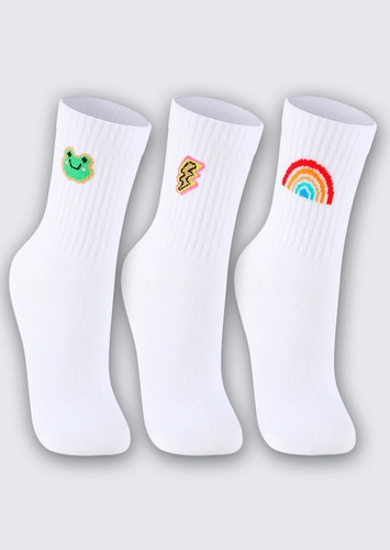 Kit 3 Pares de Meias Infantil Cano Médio Lupo 2728-089