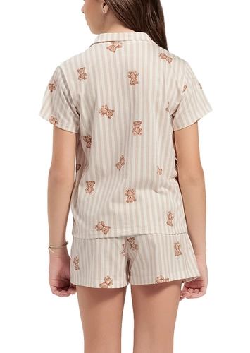 Pijama Infantil Menina Curto com Abertura Espaço Pijama 4050084