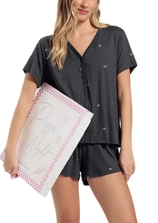 Pijama Feminino Curto com Abertura Espaço Pijama 4010512