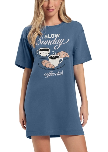 Camisola Feminina Curta Espaço Pijama 4010529 loading=