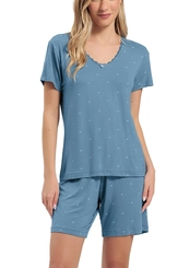 Pijama Feminino Curto Espaço Pijama 4010557